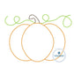 Pumpkin Chenille Yarn Applique Machine Embroidery Design Five Sizes 5x7, 8x8, 6x10, 7x12, and 8x12 Hoop