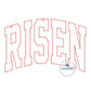 RISEN Arched Applique ZigZag Stitch Embroidery Design Six Sizes 5x7, 8x8, 9x9, 6x10, 7x12, and 8x12 Hoop