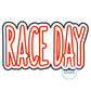 RACE DAY Applique Embroidery Design Two Layer Satin Stitch Four Sizes 5x7, 6x10, 8x8, 9x9, and 7x12 Hoop