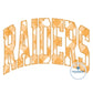 Raiders Arched ZigZag Applique Embroidery Design Six Sizes 5x7, 8x8, 9x9, 6x10, 7x12, and 8x12 Hoop