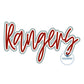 Rangers Puff 3D Foam Satin Outline Embroidery Design Five Sizes 5x7, 8x8, 9x9, 6x10, and 7x12 Hoop