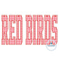 RED BIRDS Embroidery Applique Design Machine Embroidery ZigZag Edge Five Sizes 5x7, 8x8, 9x9, 6x10, and 7x12 Hoop