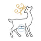 Reindeer Zigzag Applique Embroidery Machine Design Three Sizes: 6x6, 7x7, and 8x8 hoop