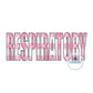 Respiratory Block ZigZag Applique Embroidery Quick Stitch Shirt Design Two Sizes 6x10 and 8x12 Hoop