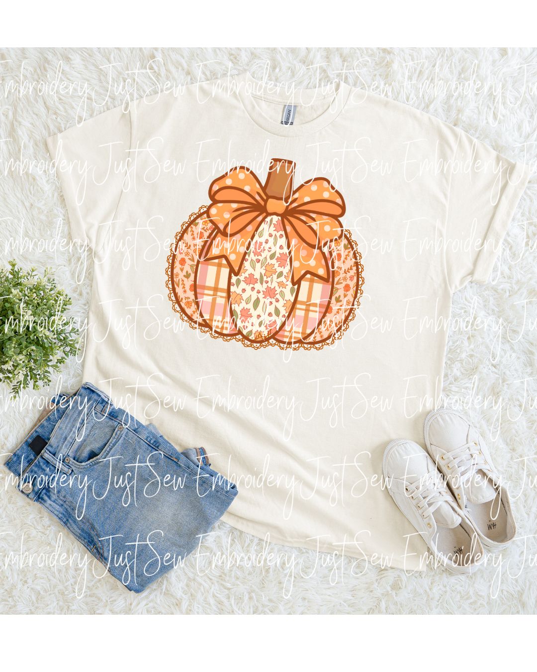 Pumpkin Cute Print Ruffle Pumpkin Fall PNG Hand Drawn Digital File