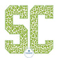 SC Academic South Carolina Applique Embroidery ZigZag Edge Design Six Sizes 4x4, 5x5, 6x6, 7x7 8x8, 9x9, and 10x10 Hoop