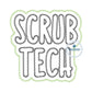 Scrub Tech Applique Embroidery Two Layer ZigZag Design Four Sizes 5x7, 6x10, 7x12 and 8x8 Hoop