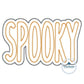 SPOOKY Two Layer Applique Machine Embroidery Design ZigZag Stitch Four Sizes 5x7, 8x8, 6x10, 7x12 Hoops