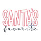 Santa's Favorite Christmas Applique Machine Embroidery Design with ZigZag Stitch Five Sizes 5x7, 8x8, 6x10, 7x12, & 8x12 Hoop