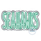 SEAHAWKS Two Layer ZigZag Stitch Edge Four Sizes 8x8, 9x9, 6x10, and 7x12 Hoop