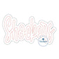 Shockers Double Raggy Script Bean Stitch Applique Embroidery Design Five Sizes 5x7, 8x8, 9x9, 6x10 and 7x12 Hoop