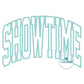 Showtime Arched Satin Applique Embroidery Design Three Sizes 6x10, 7x12, and 8x12 Hoop