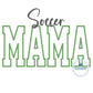 Soccer MAMA Satin Applique Machine Embroidery Design Five Sizes 5x7, 8x8, 6x10, 7x12, and 8x12 Hoop