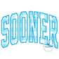 SOONER Arched Design Machine Applique Embroidery Satin Edge Six Sizes 5x7, 8x8, 9x9, 6x10, 7x12, and 8x12 Hoop