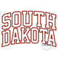 South Dakota Arched Satin Applique Embroidery Design Four Sizes 8x8, 6x10, 7x12, and 8x12 Hoop