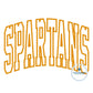 SPARTANS Arched Embroidery Applique Design Machine Embroidery Satin Edge Five Sizes 8x8, 9x9, 6x10, 7x12, and 8x12 Hoop