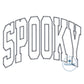 SPOOKY Arched Zigzag Applique Embroidery Design Five Sizes 5x7, 8x8, 6x10, 7x12, and 8x12 Hoops