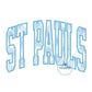 St. Pauls Applique Embroidery Arched Satin Design Machine Embroidery Four Sizes 9x9, 6x10, 7x12, 8x12 Hoop