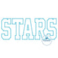 STARS Zigzag Applique Embroidery Design Machine Embroidery Six Sizes 7, 8, 9, 10, 11, and 12 inches wide