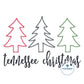 Tennessee Christmas Tree Applique Embroidery Machine Design Five Sizes 5x7, 8x8, 6x10, 7x12, and 8x12 Hoop