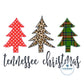 Tennessee Christmas Tree Applique Embroidery Machine Design Five Sizes 5x7, 8x8, 6x10, 7x12, and 8x12 Hoop