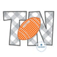 TN Tennessee Football Applique Embroidery Satin Stitch Five Sizes 5x7, 8x8, 6x10, 7x12, and 8x12 Hoop