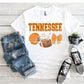 Tennessee Football Helmet, Football, and Bow Print PNG Hand Drawn Digital File