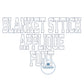 Tall Academic Blanket Stitch Applique Embroidery Font Six Sizes 3, 4, 5, 6, 7, and 8 Inch, plus Native BX