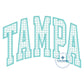 Tampa Arched Satin Applique Embroidery Design Satin Stitch Six Sizes 5x7, 8x8, 9x9, 6x10, 7x12, and 8x12 hoop