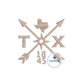 TX 1845 Arrow Embroidery Design Left Chest Hat 4x4 Texas Compass Machine Embroidery