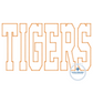 TIGERS Zigzag Applique Embroidery Design Machine Embroidery Five Sizes 5x7, 8x8, 9x9, 6x10, and 7x12 Hoop