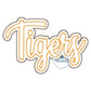 TIGERS Double Zigzag Applique Embroidery Script Design Machine Embroidery Five Sizes 5x7, 8x8, 6x10, 7x12, and 8x12 Hoop