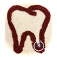 Tooth Chenille Yarn Applique Design Machine Embroidery Seven Sizes 4x4, 5x5, 6x6, 7x7, 8x8, 9x9, 10x10 Hoop