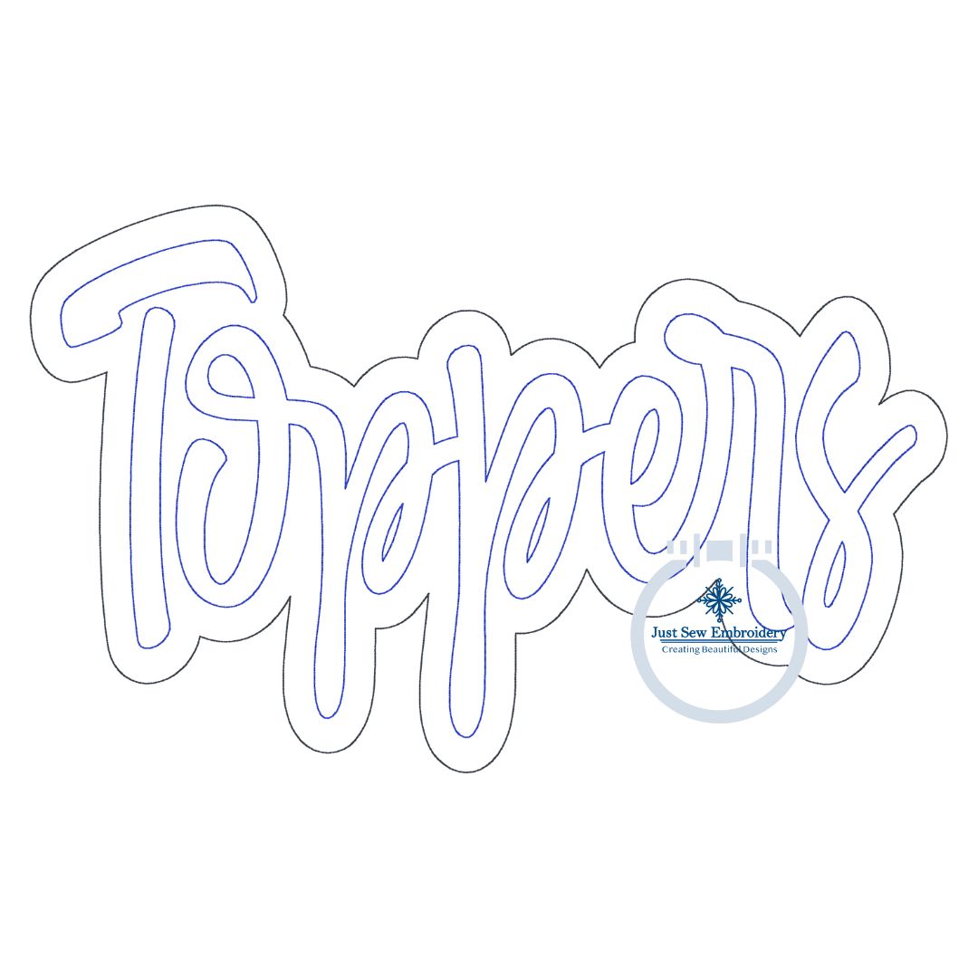 Toppers Double Raggy Applique Embroidery Two Layer Design Bean Stitch Edge Four Sizes 5x7, 8x8, 6x10, and 8x12 Hoop