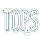 TOPS Two Layer Embroidered Applique ZigZag Stitch Design Machine Embroidery Six Sizes 5x7, 8x8, 9x9, 6x10, 7x12, and 8x12 Hoop