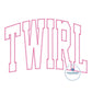 TWIRL Arched Applique Embroidery Design ZigZag Stitch Edge Six Sizes 5x7, 8x8, 9x9, 6x10, 7x12, and 8x12 Hoop