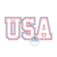 USA Two Layer Applique Embroidery Design Machine Embroidery Two Sizes Two Color ZigZag Stitch United States of America