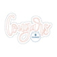 COUGARS Double Raggy Applique Embroidery Bean Stitch Edge Five Sizes 5x7, 8x8, 6x10, 7x12, and 8x12 Hoop