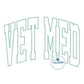 VET MED Arched Applique Embroidery Design ZigZag Stitch for Five Sizes Included 5x7, 8x8, 6x10, 7x12, and 8x12 Hoop