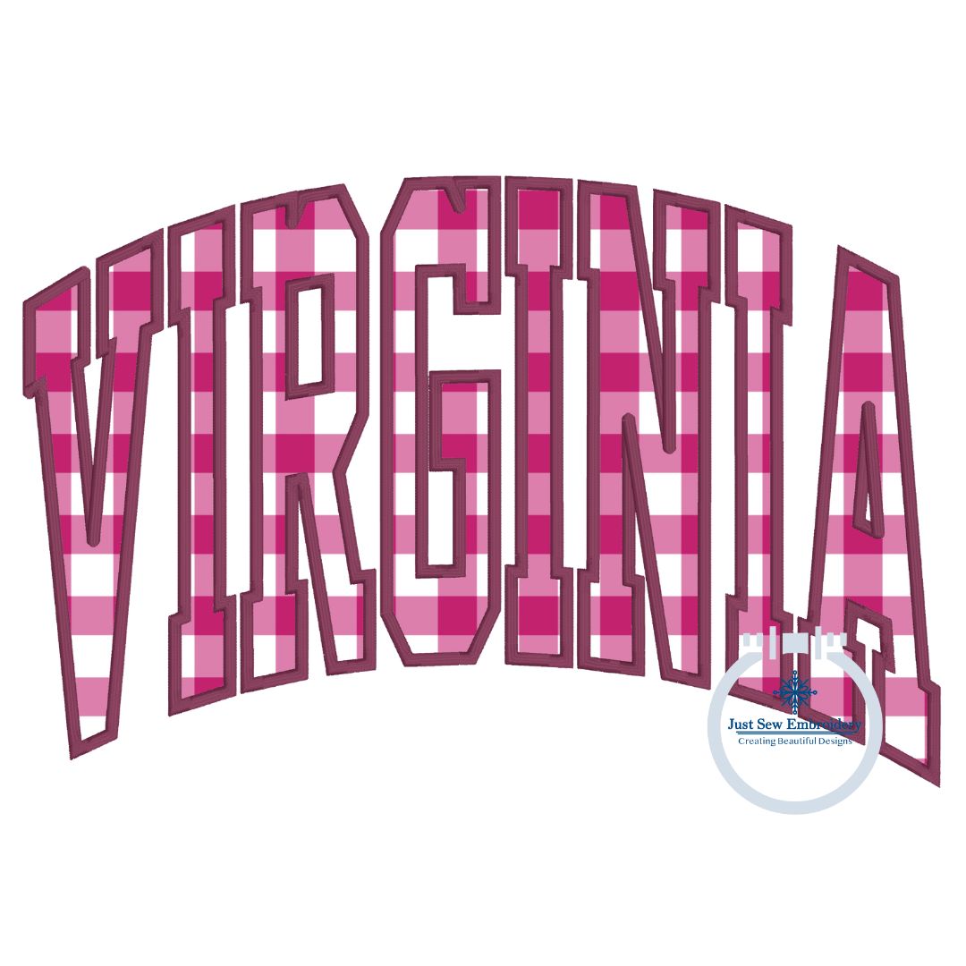 Virginia Design MI Modern Block Zigzag Applique Embroidery Design