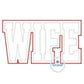 WIFE Applique Embroidery Two Layer Design Block Font Zigzag Edge Stitch in Four Sizes 5x7, 6x10, 8x8, and 7x12 Hoop