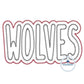 WOLVES Applique Embroidery Two Layer Design Machine Embroidery Two Color ZigZag Edge four sizes 5x7, 8x8, 6x10, and 8x12 Hoop