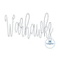 WARHAWKS Chenille Yarn Script Embroidery Design Script Five Sizes 8x8, 9x9, 6x10, 7x12, and 8x12 Hoop