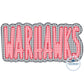 WARHAWKS Two Layer ZigZag Applique Embroidery Design Machine Embroidery Five Sizes 5x7, 8x8, 9x9x, 6x10, and 7x12 Hoop
