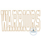 WARRIORS Applique Embroidery Machine Embroidery ZigZag Stitch Edge Five Sizes 5x7, 8x8, 9x9, 6x10, 7x12 and Hoop