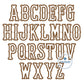 WESTERN Satin Applique Embroidery Font Six Sizes 3 inch, 4 inch, 5 inch, 6 inch, 7 inch, 8 inch Native BX