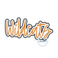 Wildcats Puff 3D Foam Satin Outline Embroidery Design Five Sizes 5x7, 8x8, 9x9, 6x10, and 7x12 Hoop