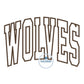 WOLVES Arched Applique Embroidery Machine Design Satin Stitch Edge Six Sizes 5x7, 8x8, 9x9, 6x10, 7x12, and 8x12 Hoop