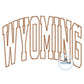 Wyoming Arched Zigzag Applique Embroidery Machine Design Five Sizes 5x7, 8x8, 6x10, 7x12, and 8x12 Hoop