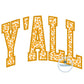 Y'ALL Arched Applique Embroidery Design Satin Edge Seven Sizes 6x6, 5x7, 8x8, 9x9, 6x10, 7x12, and 8x12 Hoop